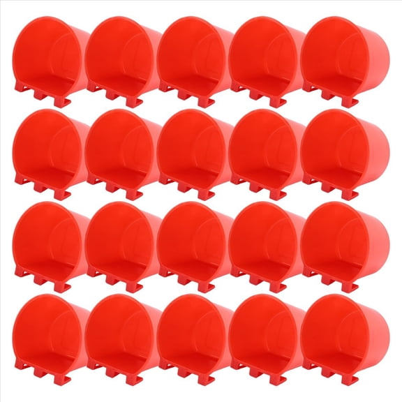 20Pcs Chickens Feeders for Cage,Hanging Chicken Water Feeder Cup, Plastic Birds Seed Bowl,