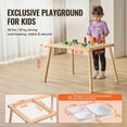 thumbnail image 3 of VEVOR Sensory Table for Toddlers, Kids Activity Table with Double-Sided Tabletop & Non-Slip Feet, Indoor/Outdoor Play Activity Table, Wooden Sensory Table for Drawing Studying, Ideal Gift for Boy Gir, 3 of 9