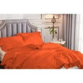 thumbnail image 4 of DNG Creations 3 Piece Vintage Ruffle Pattern Comforter Set Premium Ultra Soft 550 GSM All Season ( Full/Queen Size ) 100% Egyptian Cotton Solid Orange Colour, 4 of 8