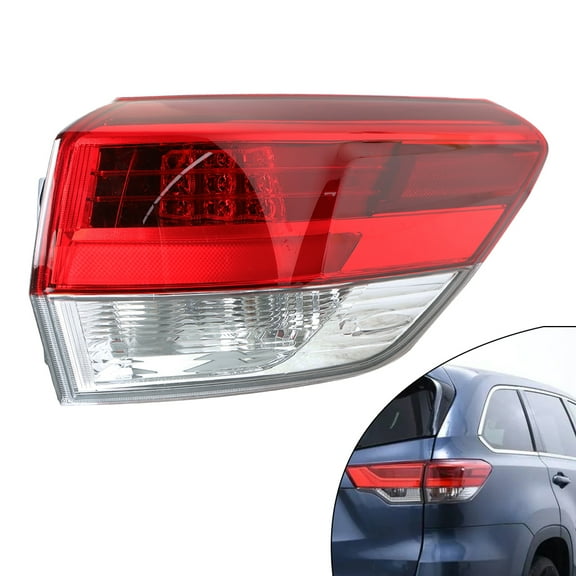 LABLT Outer Tail Light Lamp Red for 2017-2019 Toyota Highlander Passenger Right Side