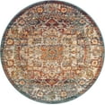 thumbnail image 3 of Unique Loom Isabella Collection Area Rug - Adjani (5' 1" Round Multi/Beige), 3 of 9