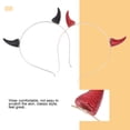 thumbnail image 3 of KAKOWELY 2 diademas de cuerno de demonio para disfraz de Halloween, accesorios de cosplay para mujer, 3 of 5
