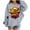 Gray B, variant on bbymog Halloween Girls' Fashion Spooky Cute Hoodie Long Sleeve Hooded Sweatshirts for Teen Girls Fall Winter Boys Hoodie Black 7 Years