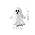 thumbnail image 2 of Miwamany Cute White Resin Halloween Ghost Figurine, Halloween Tabletop Statue, Compact Freestanding Ornament for Shelf Desk Window Mantel Indoor Party Home Decoration, 2 of 6