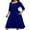 B02 Dark Blue, variant on KISSMODA Midi Dresses for Women Casual 3/4 Sleeve Wrap Dress Plus Size Curvy Cocktail Dresses with Pockets