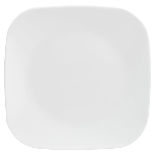 Juego de vajilla Ambient 21 porcelana blanca cuadrada 16 piezas