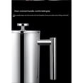 thumbnail image 5 of Small French Press Coffee Maker 600ml, Double-Wall Insulated French Press Coffee Press Stainless Steel for travel camping, handle Silver, 5 of 5