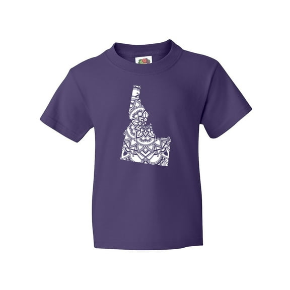 Inktastic Idaho Silhouette Mandala Youth T-Shirt