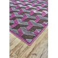 thumbnail image 2 of Feizy Saphir Rubus Modern Geometric, Purple/Brown/Gray, 2'6" x 8' Runner Sheen Mid-Century Modern Design Carpet for Living Dining Bed Room, 2 of 4