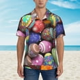 thumbnail image 4 of Daiia Easter Eggs1 Hawaiian Shirt for Men Gentle Cotton Regular Short Sleeve Casual-3X-Large, 4 of 9