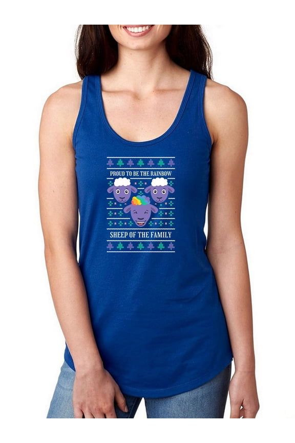 Rainbow Sheep Of The Family Racerback Tank Women -Smartprints Designs, Female x-Large