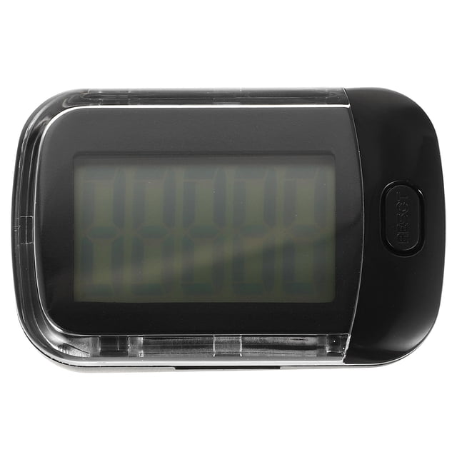 Podómetro digital 3D con contador de pasos preciso y cordón para hombres, mujeres y niños, ideal para senderismo y jogging al aire libre, color negro