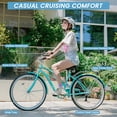 thumbnail image 4 of Lilypelle Adults Beach Cruiser Bicycle, 24" 26" Wheel 7 Speed Bike Fits Rider: 4'11"-6'2", Step Through Bikes for Commuting, Unisex, 4 of 11