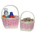 thumbnail image 4 of Round Rim Square Bottom Woodchip Handle Basket - Set of Two, 4 of 4