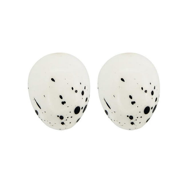 50pcs Easter Bird Eggs Artifical Bird Eggs Model Painting Prop Microlandscape Decoration (2.5cm, White)