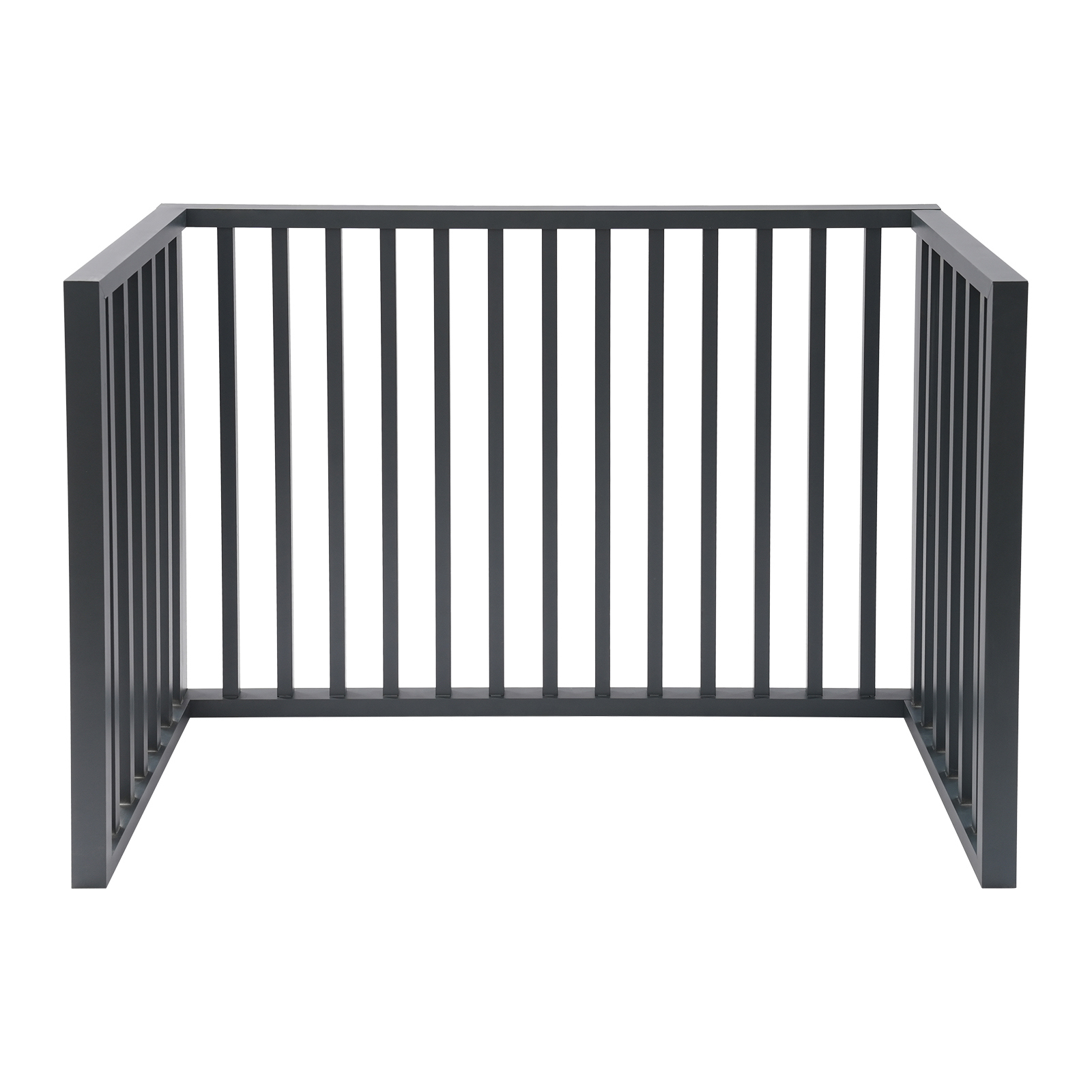ToppiJoy 1.5P 3 Panels Air Conditioner Fence, Drill-Type Louvered Grille AC Unit Fence Outdoor, for Outdoor Trash Can, Dark Grey