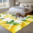 thumbnail image 4 of Yellow Lemon Area Rugs 8'x10', Washable Small Throw Rugs for Living Room Patio, Summer Botanical Lemons Cute Indoor Outdoor Rug Non-Slip Low Pile Carpet Runner Reversible Floor Mats, 4 of 8