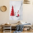 thumbnail image 2 of Snowman Tapestry, Picture of Paper Cut Christmas Tree and a Santa Claus Arranged Print, Wall Hanging for Bedroom Living Room Dorm Decor, 60W X 80L Inches, Pale Grey and Dark Pink, by Ambesonne, 2 of 5