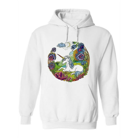 Beautiful Unicorn Portrait Hoodie Women -Image by Shutterstock, Female 3X-Large