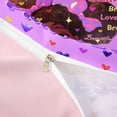 thumbnail image 4 of Castle Fairy Black Kawaii Princess Duvet Cover Queen,Angel Bow Art Queen Bedding,Purple,Pink Reversible,1 Duvet Cover and 2 Pillowcases, 4 of 6