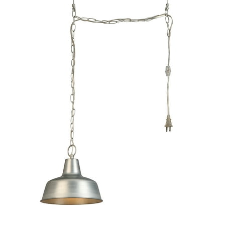 Design House 579409 Mason 1 Light Hanging Swag Light, Formed Steel, Galvanized (Best House Designs In Small Area)