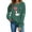 Green, variant on FAWUUDO Womens Valentines Day Sweatshirt Heart Print Crewneck Long Sleeve Pullover Casual Comfortable Romantic Gift for Her White XL