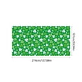 thumbnail image 3 of Sltwyw St. Patrick's Day Vinyl Flannel Tablecloth 60x84 Inch - Waterproof Irish Clover Print Dining Table Decor for Kitchen & Party, 3 of 6
