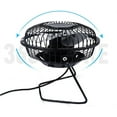 thumbnail image 2 of Happon 4 inch Desk Fan, Mini Fan with Metal Construction, Powerful USB Powered, 360° Rotation Desk Fans,Personal Cooling Fan for Home Office Bedroom, Black, 2 of 7