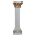 thumbnail image 2 of Decorative Modern Fiberglass White and Gold Plinth Roman Style Column Ionic Pedestal Vase Stand for Wedding, Living, 2 of 9
