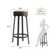 thumbnail image 2 of Qinaqin 2 PCS Set de 4 PU Cuero Upholstered 360 Profundidadgrees Swivel Counter Altura Bar Stools con Metálico Footrests Mid Century Moderno Style para Hogar Kitchen cm de, 2 of 7