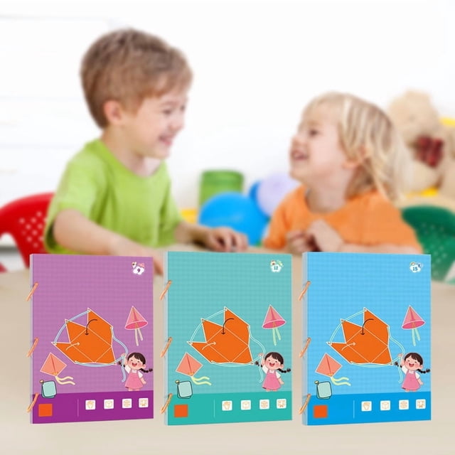 Pull String 3D Geometry Learning Book, 3D Geometry Learning Book, Enhance Geometric Understanding, Diy Solid Geometry Book Geometry Space Thinking Training Game Book Quiet Book Puzzle Toy