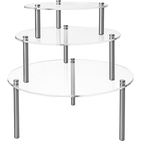 

Benafini Acrylic Cupcake Dessert Holder 3 Tiers Round Display Cake Decoration Stand