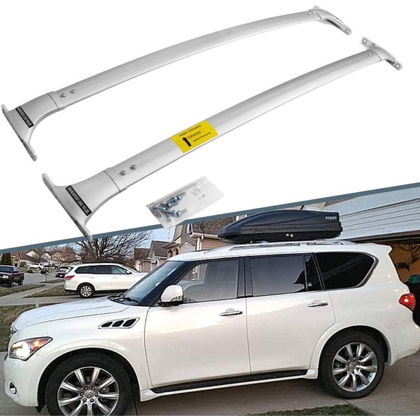 NIXFACE Silver Roof Cargo Rack for Infiniti QX56 QX80 20112021 Cross bar Roof Racks Roof Rail