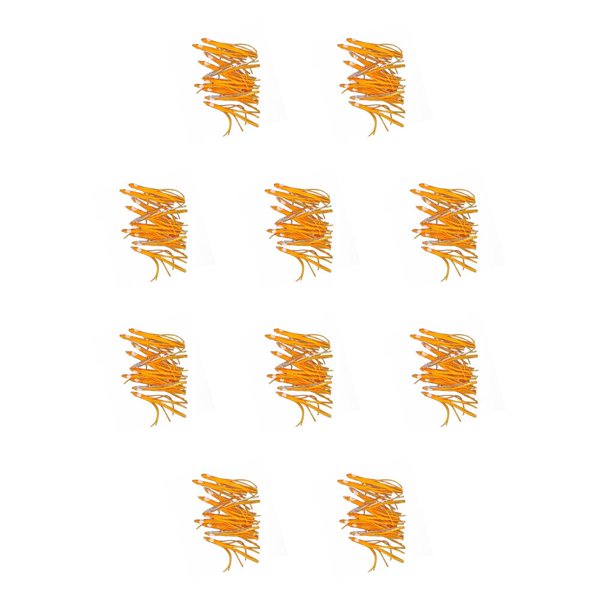 Eigraketly 10 piezas de cebo artificial, convenientes accesorios para señuelos de peces para exteriores, naranja naranja 10piezas