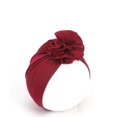 thumbnail image 1 of Nishine-gorro turbante con flores plisadas para bebé, gorro de algodón para recién nacido, accesorios para fotos, regalo de ducha para niñas, sombreros de cumpleaños, 1 of 4