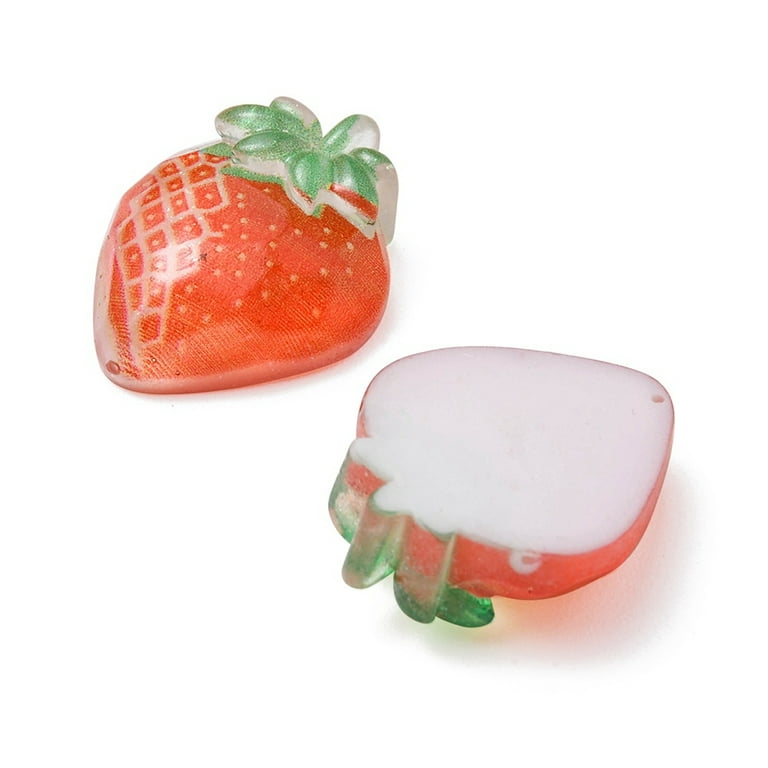 8pc Translucent Resin Decoden Cabochons Imitation Fruit