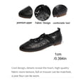 thumbnail image 5 of SuTry Women's Flat Shoes Round Toe Perforated Cut Out Slip On Breathable PU Leather Comfortable Lightweight Casual Office Daily Walking Flats(38), 5 of 9
