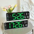 thumbnail image 3 of Horloge Murale Moderne Calendrier Réglable Luminosité Table de Chevet Vert, 3 of 9