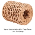 thumbnail image 4 of 2pcs 1.0mm Light Brown Floral Wire Wrap Twine Handmade Iron Wire Paper Rattan for (Length: 210M), 4 of 5