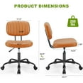 thumbnail image 4 of JOINSUN Indoor Home Office Chair Low Back Height Adjustment Vanity Desk Chair, Brown, 4 of 6