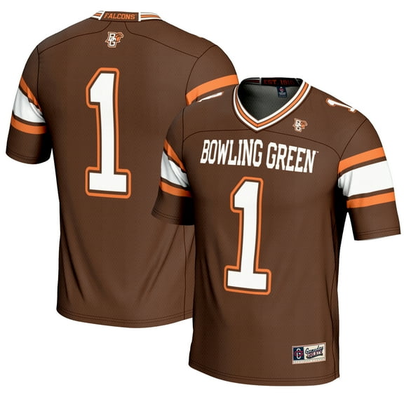 Men's GameDay Greats #1 Brown Bowling Green St. Falcons Endzone Football Jersey