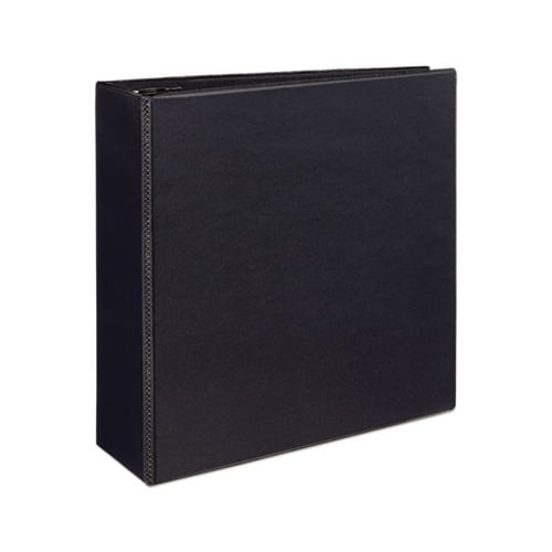 Durable View Binder with DuraHinge and EZD Rings 3 Rings, 4" Capacity, 11 x 8.5, Black, 9800