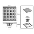 thumbnail image 2 of 20*20cm Outdoor Floor Drain, Floor Drain And Shower Drain, Drain Floor Drain, Siphon With Fragrance Stopper And Hair Strainer, 2 of 5