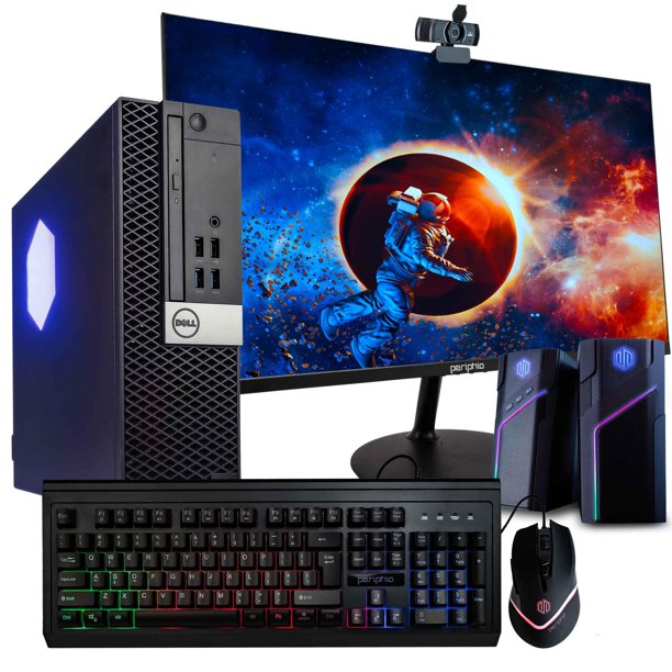 Dell Computadora de Escritorio Optiplex 5060 (RGB) / Quad Intel i7 (3.4) / 16GB DDR4 RAM / 500GB SSD de Estado Sólido / Windows 11 Profesional / Nuevo Monitor LCD de 22 Pulgadas / PC para el Hogar O l