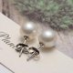 thumbnail image 4 of Pendientes de perlas de plata 925 Jewelryearring(7-8mm) Afortunado Sencillez, 4 of 5