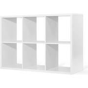 CAPHAUS Sturdy Room 13-Inch Cube Storage Organizer Shelf, with Extra Thick Exterior Edge, Open Storage Shelf Divider, Bookcase, 6-Cube / 8-Cube / 9-Cube, Colors Available in Rustic Grey Oak and White