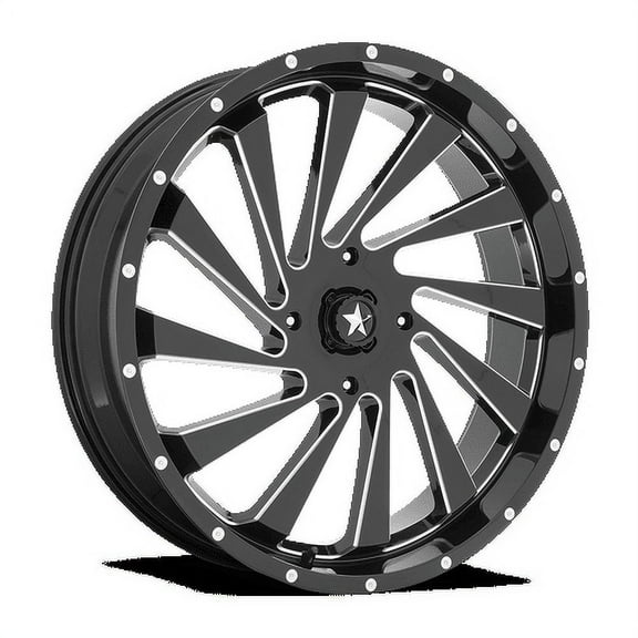 Msa Offroad Wheels M46 24X7 4X156 False 66.56Cb Gloss Black Milled Wheel