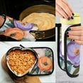 thumbnail image 5 of Yayeee Oven Mitts and Pot Holder Set of 2 Heat Resistant Kitchen Gloves Baking Hot Pad, Bright Flowers, 5 of 5