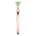 thumbnail image 3 of Clara Pucci 14K Rose Gold Solid Gold Green Solitaire Anniversary Ring for Women - 0.5 cttw Round Cut, 3 of 8