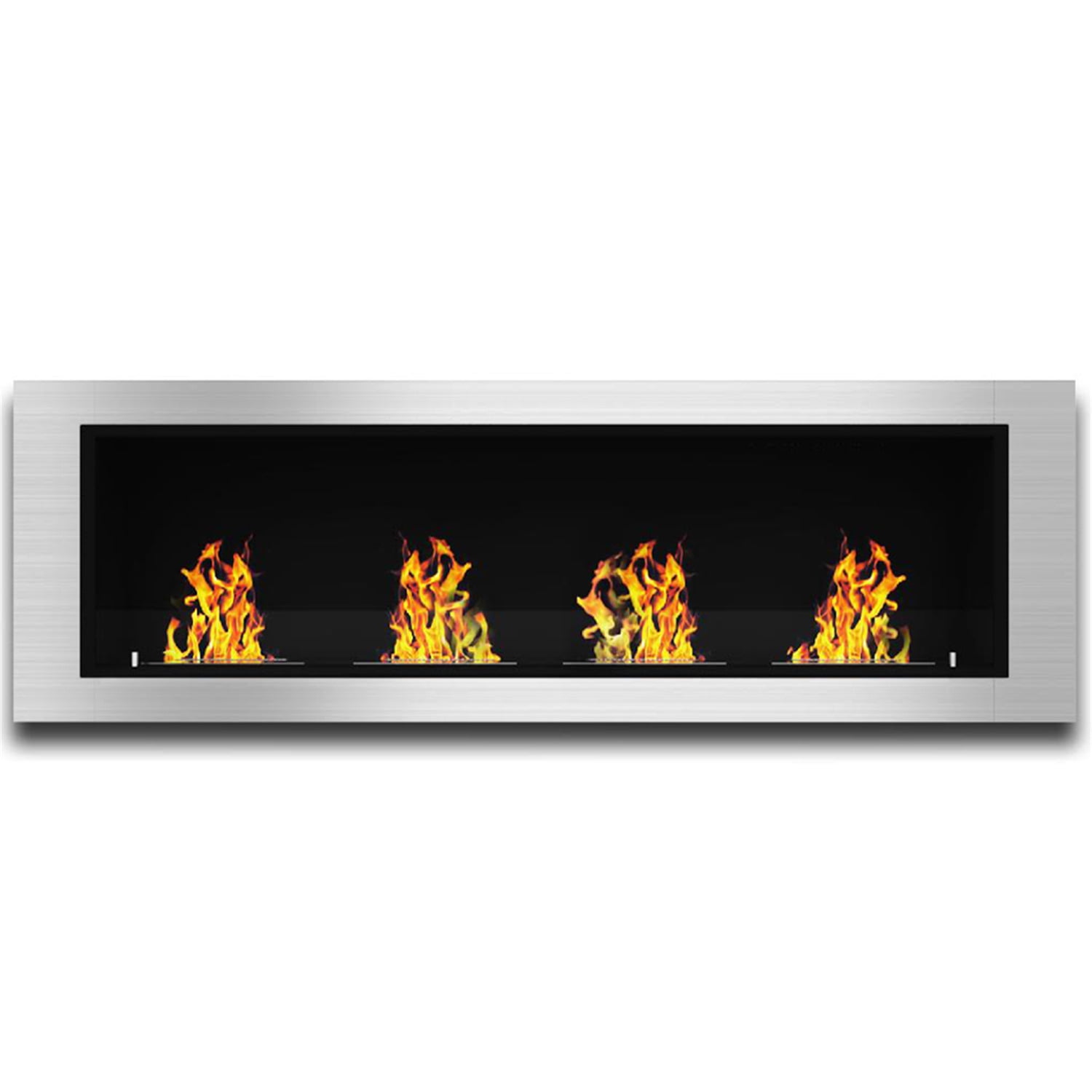 Elite Flame Luxe Recessed Ventless Bio Ethanol Wall Mounted Fireplace